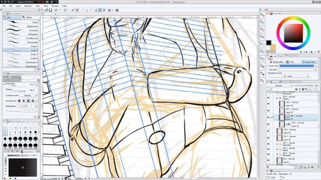 Скоростное рисование манги "У Бога закончились души." в Manga studio 5 Часть 1. смотреть онлайн