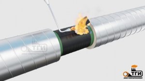 Комплект теплоизоляции сварного стыка труб (КТС-4) в оцинкованной оболочке.