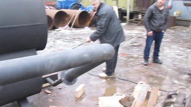 Работа установки по переработке провода, пиролиз, 0.5 куба. смотреть онлайн