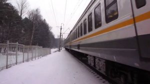 Встреча электропоездов ЭД4М и ЭД4МКу в Переделкино