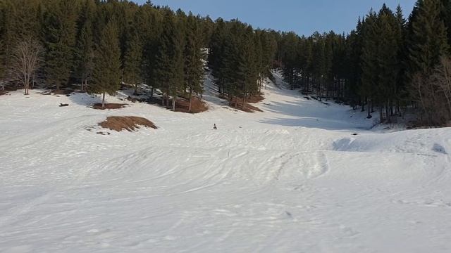 Покатушка на самодельном снегоходе из снегоката смотреть онлайн