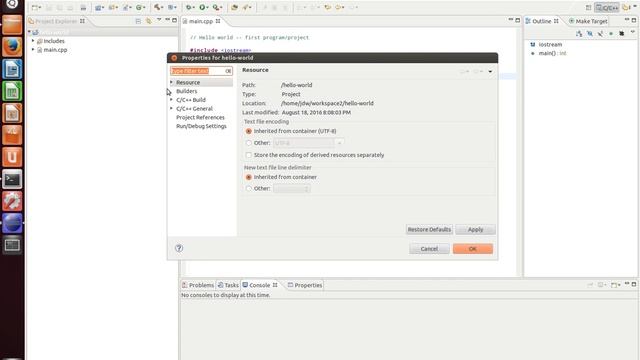 Create C++ Project in Eclipse Part 1 смотреть онлайн