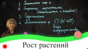 Рост растений. 7 класс.