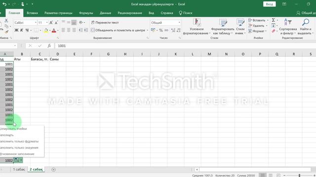 2 сабақ: Excel-де деректерді енгізу. Қазақша Excel. Qazaqsha Excel. Excel қазақша. смотреть онлайн