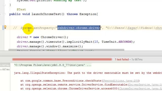 webdriver chrome driver system property in Selenium