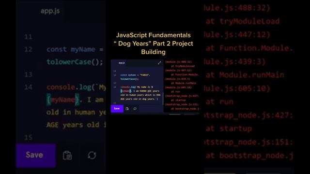 JavaScript Fundamentals Code Examples #14