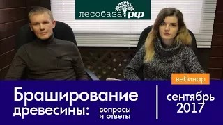 Браширование древесины актуальные вопросы. Вебинар. Сентябрь 2017