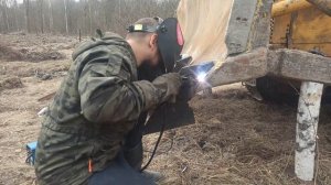 БУЛЬДОЗЕР -ЧТЗ - Т130 ПЕРЕОБОРУДОВАНИЕ ЛОПАТЫ НА КЛЫКИ