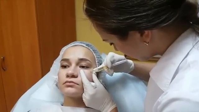 Процедура введения липолитиков в малярные мешки