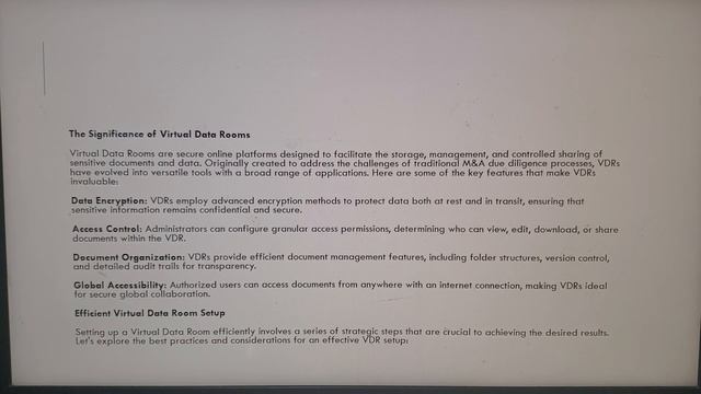 Mastering Efficiency Virtual Data Room Setup Simplified  Shahrukh Technology