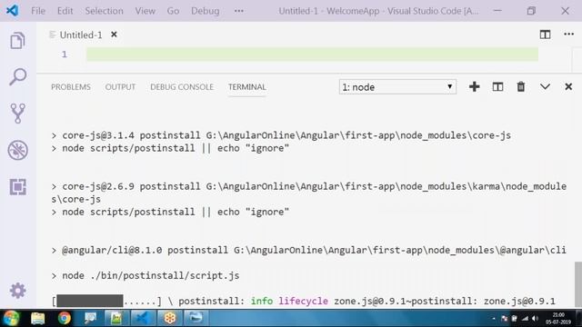 9. Creating and Running First Application in Angular 8