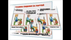 Видео обзор - Таблица Правила сидения за партой (1000*1400 винил)