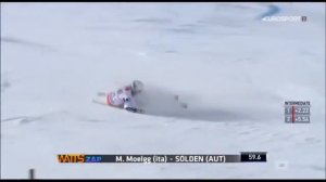 Горные лыжи  Слалом  Падения  Чудеса на виражах