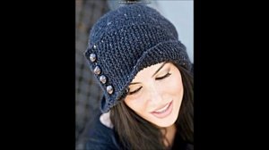 Зимняя вязаная шапка спицами Робин Гуд❄Knittted hats Robin Hood.Женская шапка.