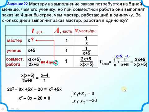 8 класс. Задача на работу. Рациональное решение