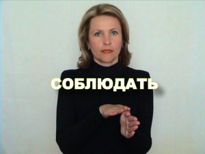 ЖЕСТОВЫЙ ЯЗЫК. СЛОВАРЬ. Соблюдать