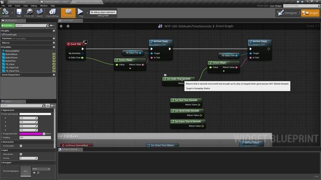 Get Audio Time Seconds in Unreal Engine 4.