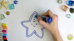 Учимся рисовать морских животных || Запоминаем их названия || Сюрприз в конце видео || Kro-Kids ☆