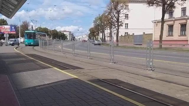 Остановка Проспект Независимости, трамвай БКМ-60102 в Минске смотреть онлайн