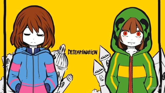 CHARA AND FRISK - BAD APPLE - смотреть онлайн