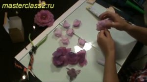 Цветы из ткани. Мастер класс Пион из ткани. Часть 7