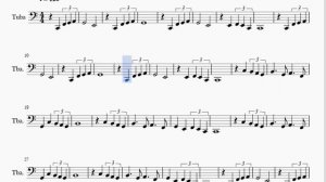 Tuba Sheet Music: How to play Chariots Of Fire by Vangelis