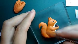 Белочка из пластики • мастер класс • polumer clay • DIY