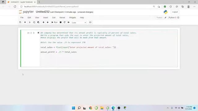 Python Programming Exercises: Sales Prediction