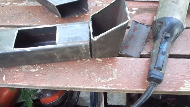 Ракетная  печка из профильной трубы  80Х80 мм своими руками