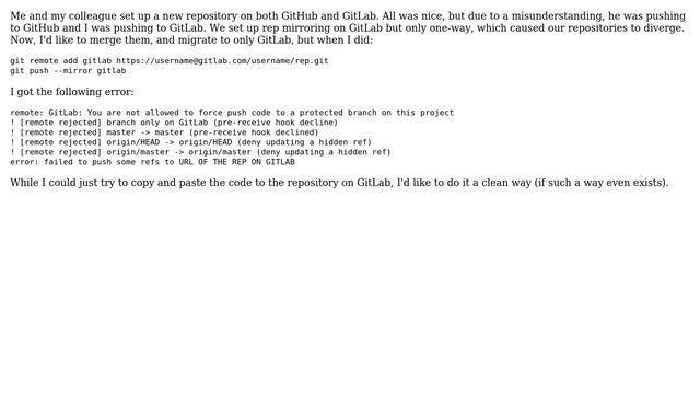 Merging two divergent repositories on different remotes смотреть онлайн