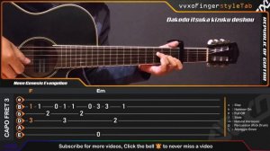 Neon Genesis Evangelion Opening - A Cruel Angel's Thesis - Fingerstyle Guitar Cover | TAB Tutorial