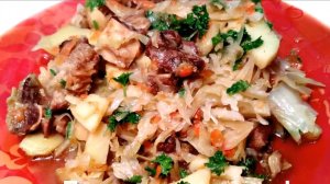 Тушеная капуста с мясом и картошкой! Вкусно и просто!