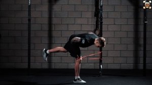 Наклон на 1ой ноге с резиной