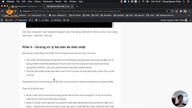 Triển khai hệ thống nhận diện khuôn mặt và đo thân nhiệt trên Raspberry Pi4 - Mì AI смотреть онлайн