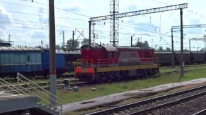 Тепловоз ЧМЭ3-4723 маневрирует на станции Нижний Новгород Сортировочный