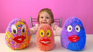 Большой Сюрприз с фокусом. Сюрпризы в шариковом пластилине