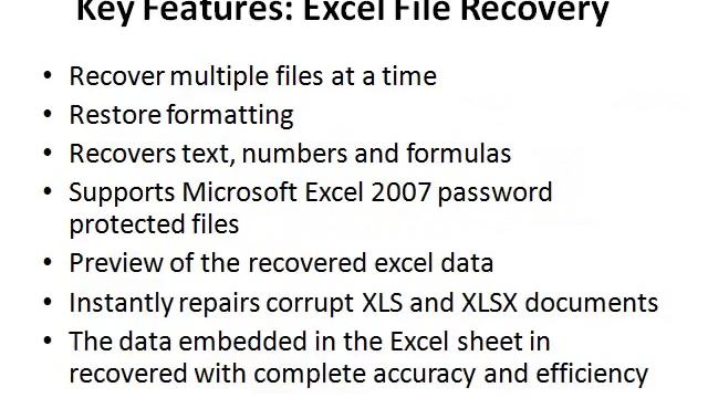 Excel File Recovery Software смотреть онлайн