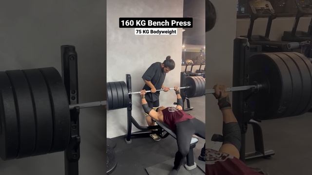 160 KG Bench Press At 75 KG Bodyweight Naturally!