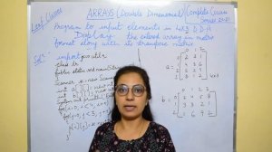 ARRAYS | Lecture 5 | Double Dimensional | Complete Course Series | 2020-21 | ICSE - X