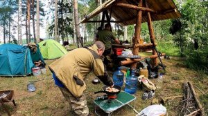 Рыбалка в Смоленской обл. Клюёт плотва. Троллинг не пошёл. Отдых на природе в хорошей компании.Ч-1.