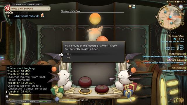 Moogle paw mini game gold Saucer -- FINAL FANTASY XIV смотреть онлайн