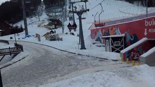 Лучший горнолыжный курорт мира - Буковель. Карпаты . Подъем. смотреть онлайн