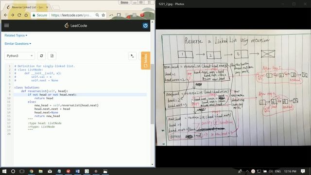 Problem 206(2) Reverse Linked List Recursively смотреть онлайн