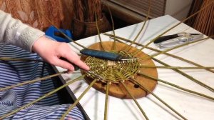 Как сплести самую простую корзину.Ч.2.Basket wickerwork.
