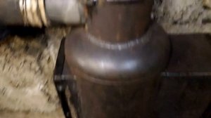 Работа печки на отработке с наддувом.