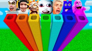 КРУГЛЫЕ ЯМЫ ДО НЕБА В МАЙНКРАФТ