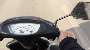 Honda DIO AF 34 разгон вдвоём
