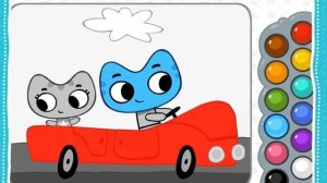 Котики, вперед! Раскраска для детей - Android версия