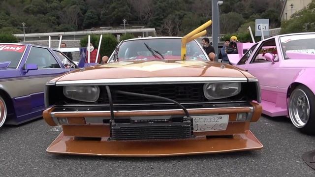 【旧車】これがチバラギだ！ピンクのソアラと完成度が高いパープルのシルエット смотреть онлайн