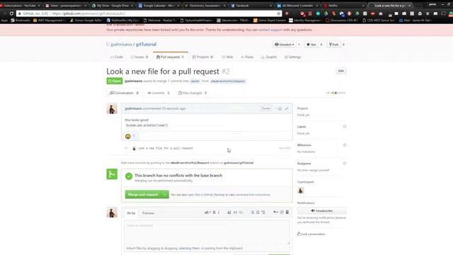 git tutorial part 19 pull requests in github